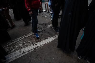 محل انفجار تروریستی کرمان گلباران شد