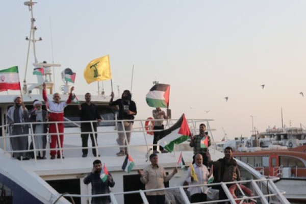 کاروان زمینی یاران صمود راهی آب‌های آزاد شد