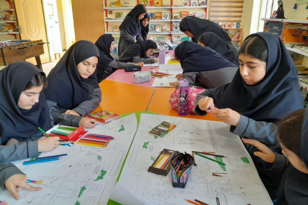 برپایی ایستگاه نقاشی کودکان بدره ای در ایام فاطمیه