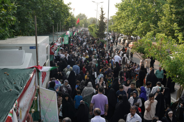 مازندران | قاب موکب های غدیر با حضور خانواده های شهدای میناب